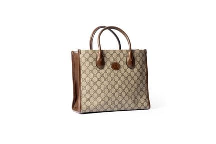 GUCCI
Borsa shopping in tela rivestita con monogra