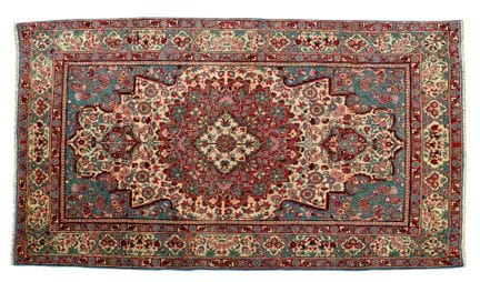 Ancien et original tapis TÉHÉRAN (Perse), 
Vers 19