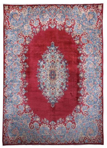 Tapis KIRMAN (Iran)
Milieu du XXe siècle. 
Velours