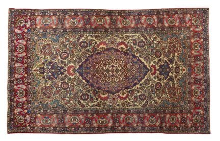 Fin et ancien tapis ISPAHAN 
Perse. 1 ère partie d