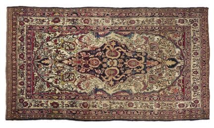 Fin et ancien tapis KIRMAN LAVER (Perse), vers 187