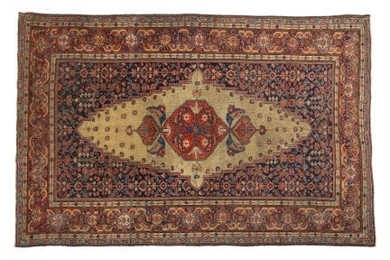 Très ancien, rare et fin tapis FERAHAN MOUSTAHAFI 
