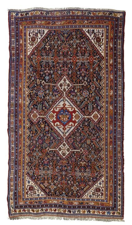 Ancien et fin tapis QUASHGAI 
Perse. Fin 19e siècl