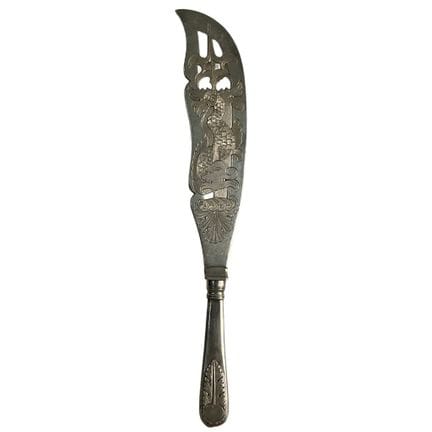 Coltello da pesce in argento portoghese, decorazio