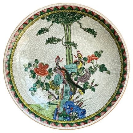 Großer orientalischer Zierteller aus chinesischer 