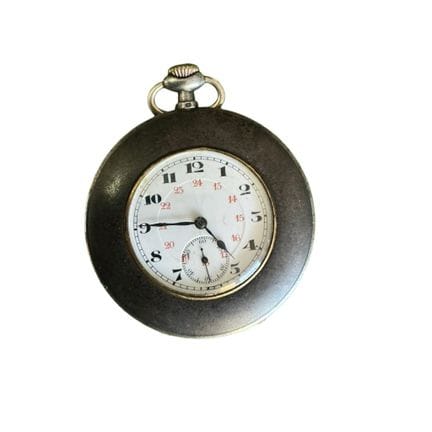 Taschenuhr Antike Taschenuhr, Gehäuse aus Stahl, e