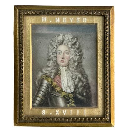 Miniatur, Gemälde, gerahmt Gemalte Miniatur mit ei