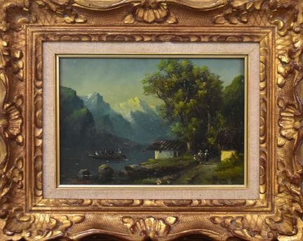 An einem Bergsee   Quintard, Lucien 1849 - 1905 Öl