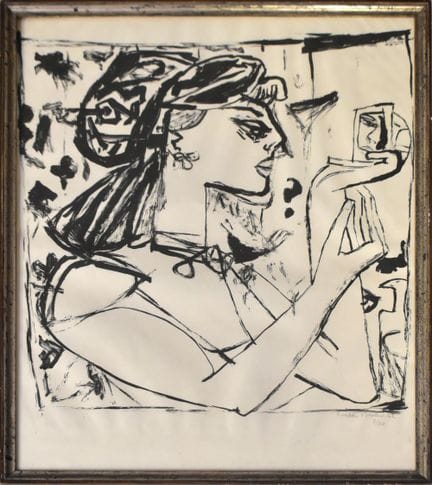 Dame mit Puderdose   Becker, Walter 1893 Essen - 1