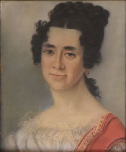Damenporträt   Unbekannt 19. Jh. Pastell.  BA: 36 
