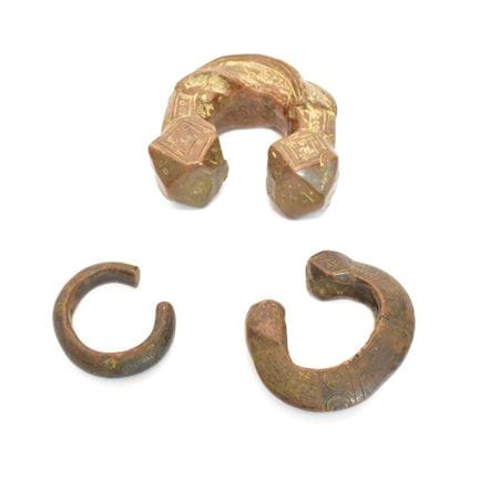Drei Manille (Ringgeld) Verschiedene Formen und De