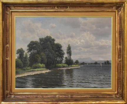 Starnberger See mit Zugspitze   Schoyerer, Josef 1