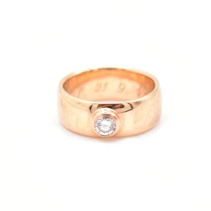 Ring Besetzt mit einem Diamanten, ca. 0,15 ct, mit