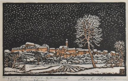 Dachau im Schnee   Thiemann, Carl 1881 Karlsbad - 