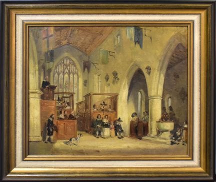 Kircheninterieur   Niederlande 19./20. Jh. Öl/Kart