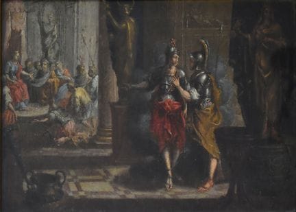 Aeneas und Achates betreten in einer Wolke Didos P