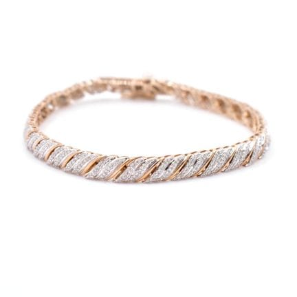 Armband Besetzt mit kleinen Achtkantdiamanten, zus