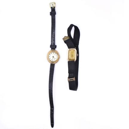 Zwei Vintage-Damenarmbanduhren Rundes bzw. achteck