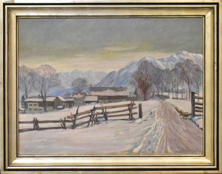 Winter im Isartal bei Tölz   Dürr, (?) 19./20. Jh.
