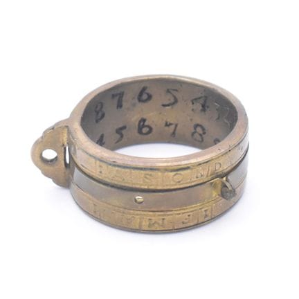 Ringsonnenuhr, sog. "Bauernring" Auf der Innenseit