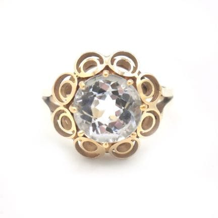 Ring Ringkopf besetzt mit einem rund facettierten 