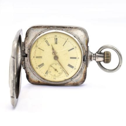 Taschenuhr Cremefarbenes Zifferblatt mit römischen