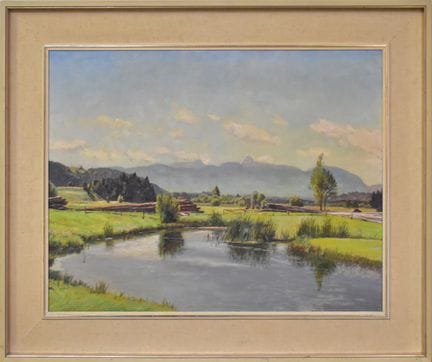 Sommer im Alpenvorland   Weise, Alexander 1883 Ode