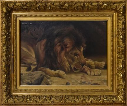 Löwe und Löwin   Eberle, Otto (Kopie nach Hans Kra