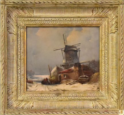 Holländische Winterlandschaft   Hilgers, Carl 1818
