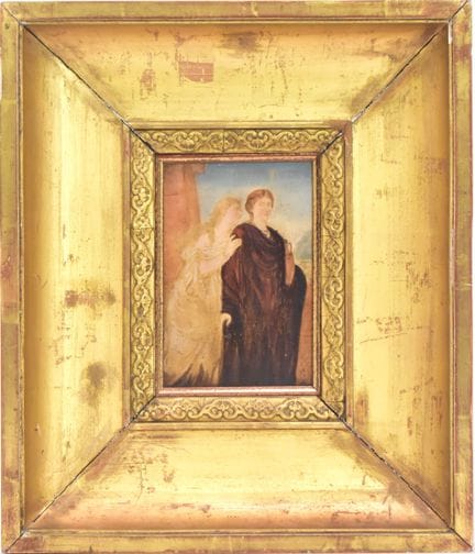 Zwei Frauen   Unbekannt 19./20. Jh. Öl/Holz.  14,5