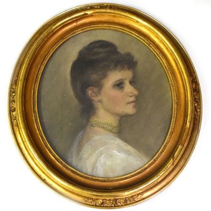 Damenporträt   Unbekannt 19./20. Jh. Pastell.  BA: