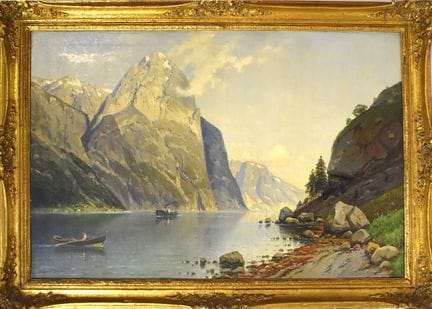 Fjordlandschaft   Schmitz-Schulten, Carl 1870 Düss