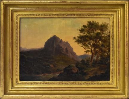Landschaft im Abendlicht   Unbekannt 19./20. Jh. Ö