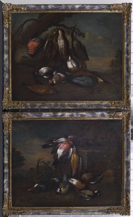 Jagdstillleben mit Vögeln   Wohl Niederländisch od