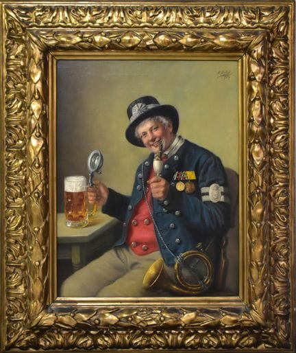 Postillion im Wirtshaus   Kohrl, Ludwig 1858 Graz 