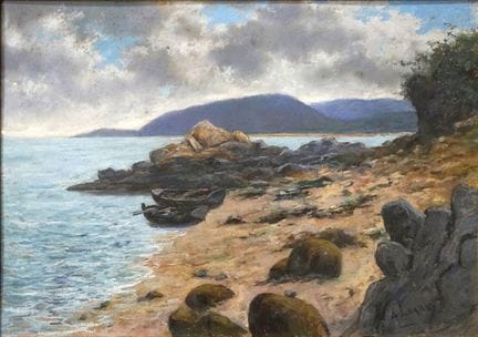 Küstenlandschaft   Lhardy Garrigues, Austín (wohl)