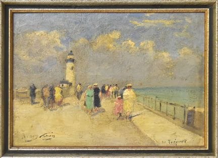 Promenade von Le Treport   Caron, Henry 1860 Abbev