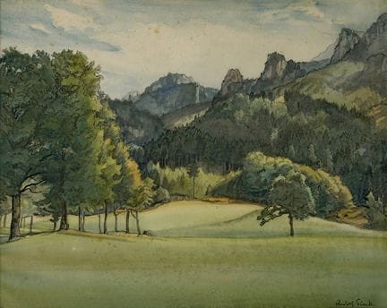 Wiese im Gebirge   Sieck, Rudolf 1877 Rosenheim - 
