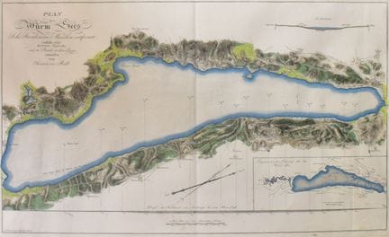 Plan des Würm-Sees   Schleich, Johann Carl 1759 Au