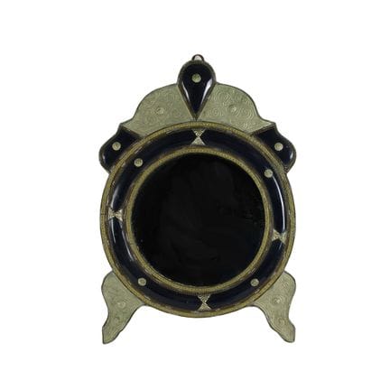 SPECCHIERA  in legno rivestita da metallo sbalzato