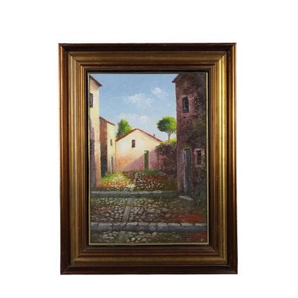 A.LARCONE 画作《房屋》，尺寸：50 × 35 厘米