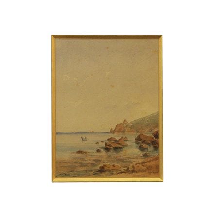 AQUARELL mit einer Meereslandschaft  20. Jahrhunde