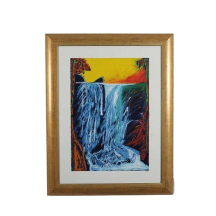 TOGO (ENZO MIGNECO) Wasserfall. Serigrafie auf Pap