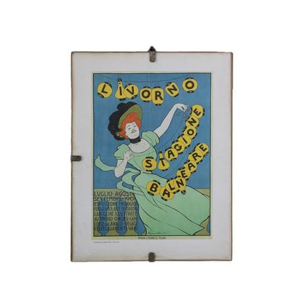 4er-Set mit Drucken von Werbeplakaten aus dem früh