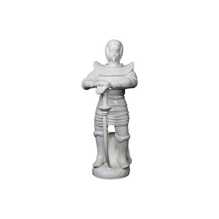 weiß glasierte Keramik STATUETTE Darstellung antik