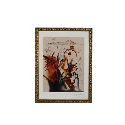 S. DALI', kolorierte Lithografie auf Fabriano-Papi