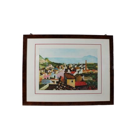 R. GUTTUSO P.A. Lithografie, die eine Küstenlandsc