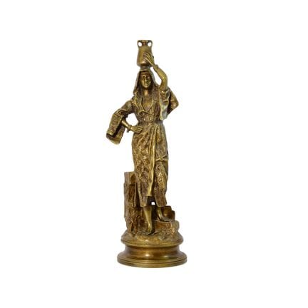 SKULPTUR aus kaltvergoldeter Bronze, die eine orie
