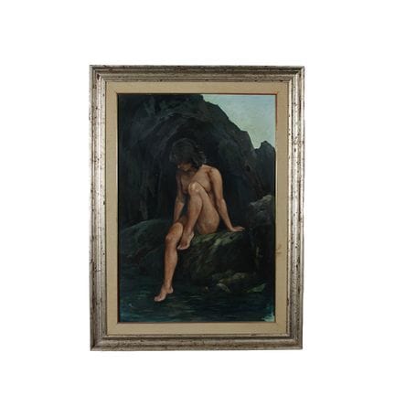 V. TALLARITA 木板油画，描绘女性裸体，装裱于木框内，画面下方中央有签名，意大利，20世纪