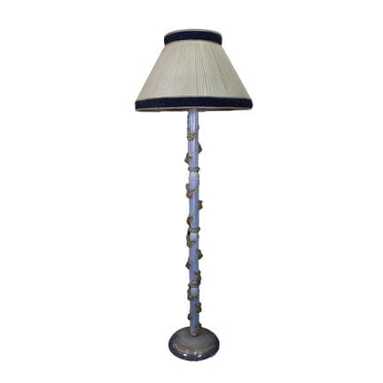LAMPADA DA TERRA  in vetro di Murano decorata a mo